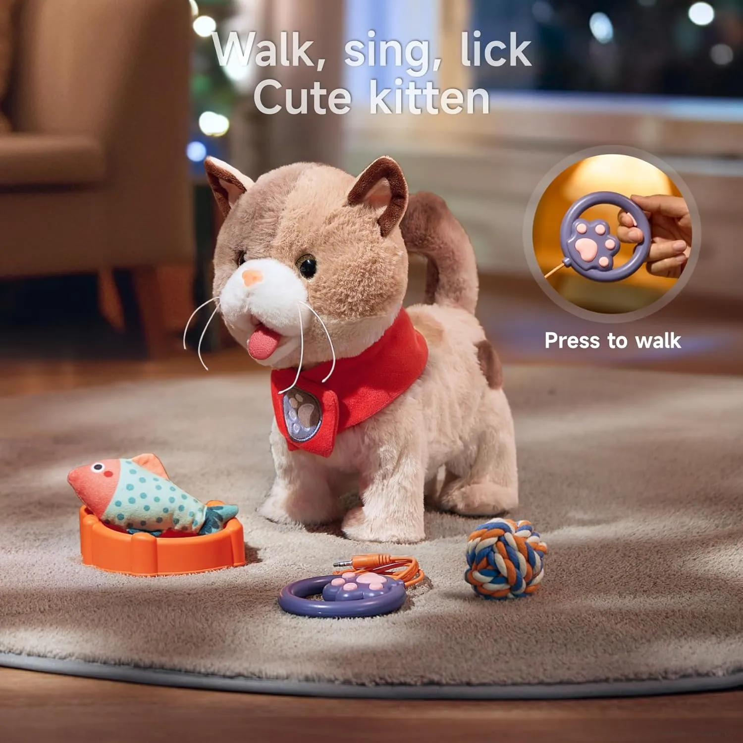 🐱 Interactive TUMAMA Toy Cat for Kids - Entertaining, Plush, and Educational