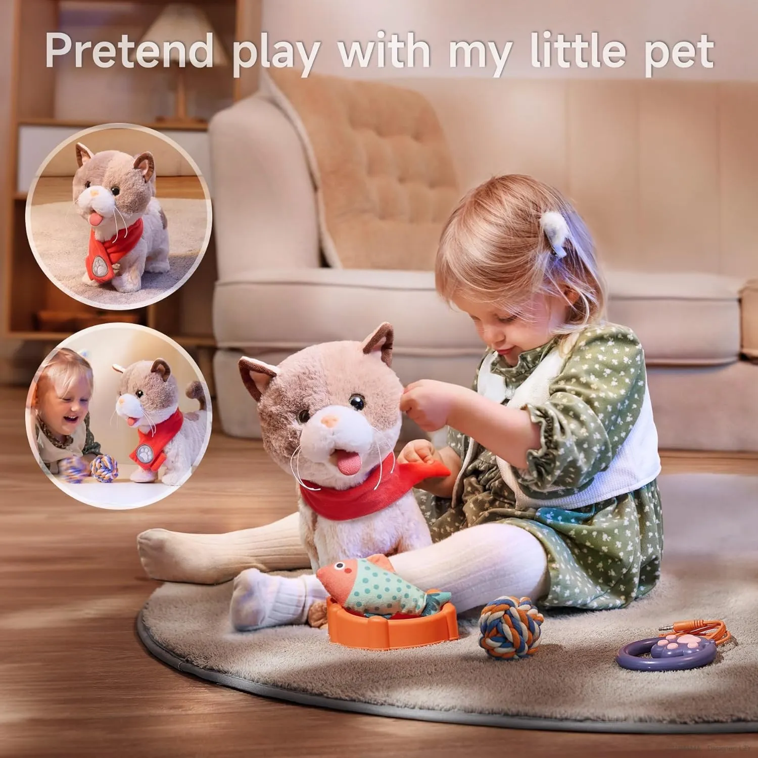 🐱 Interactive TUMAMA Toy Cat for Kids - Entertaining, Plush, and Educational