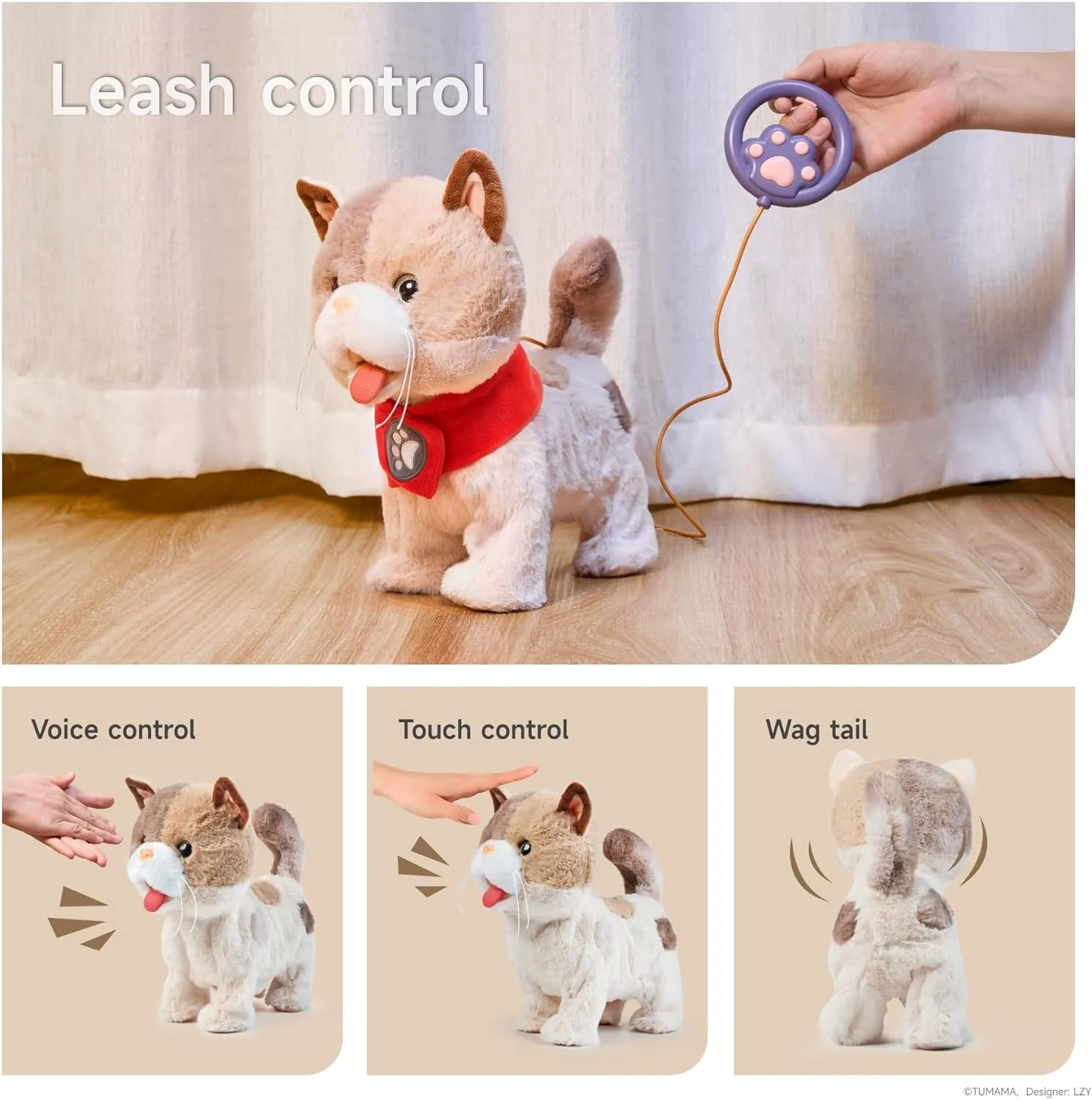 🐱 Interactive TUMAMA Toy Cat for Kids - Entertaining, Plush, and Educational