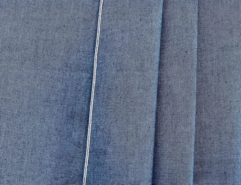 10 Oz  Selvedged Light Indigo Blue Cotton Denim (Made in USA)