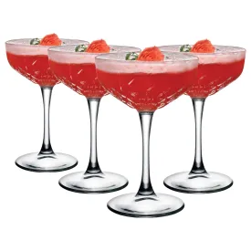 255ml Timeless Glass Champagne Saucers - Pack of Four - By Pasabahce