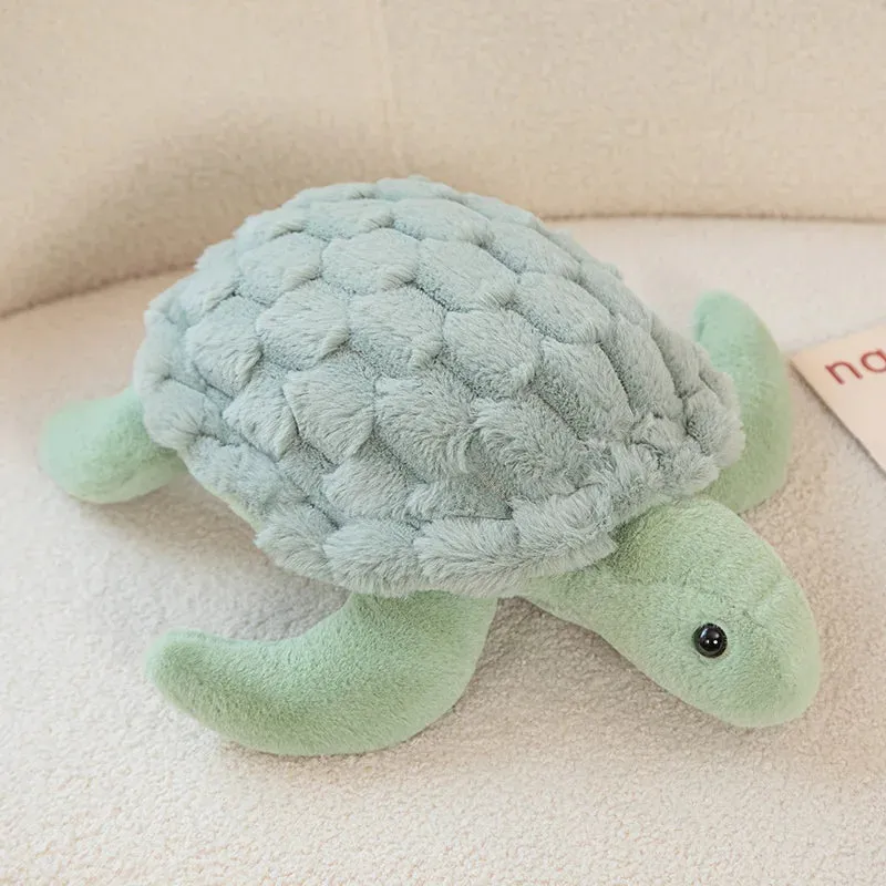 28/38CM Lovely Plush Turtle Plush Pillow Hairy Stuffed Soft Animal Tortoise Pillow Sofa Cushion for Children Baby Birthday Gift