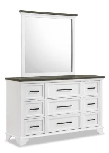 Abigail 6-Piece King Bedroom Package - White and Grey