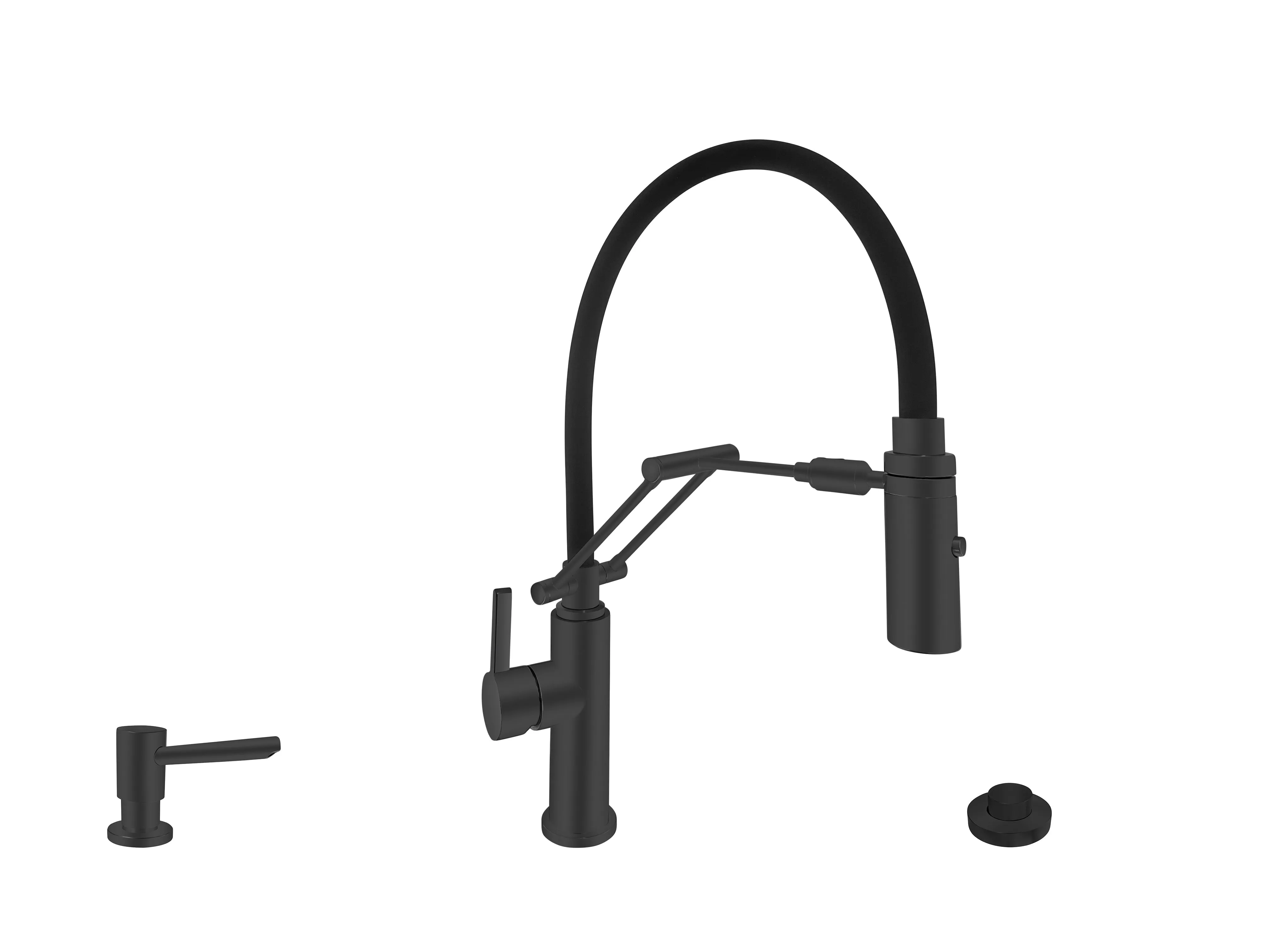 Acquaco 26.725BL-3 Articolando Pull Out Kitchen Faucet 3pc. Suite
