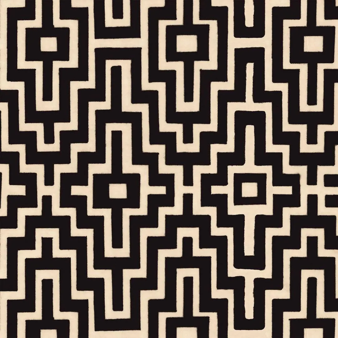 Ankara Geometric Wallpaper - Soot