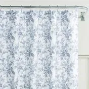 Annalise Floral Shadow Grey Shower Curtain