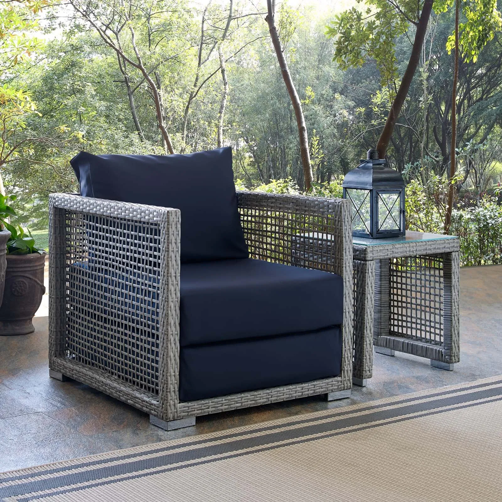 Aura Rattan Outdoor Patio Armchair by Modway