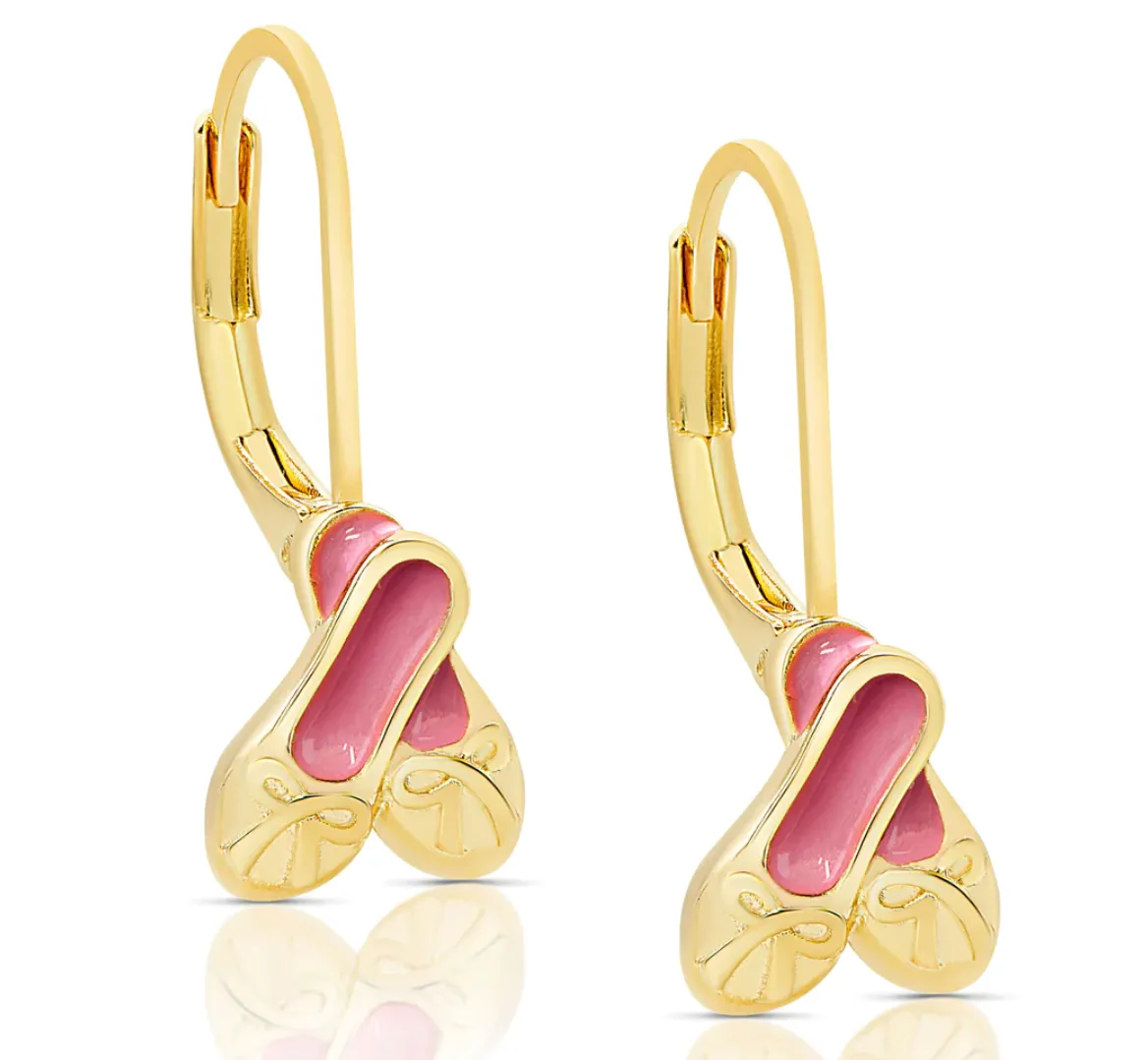 Ballet Slippers Drop Earrings