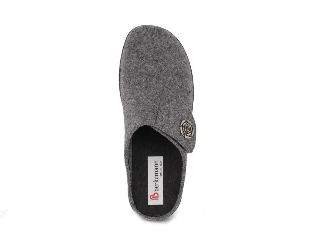Berkemann BERKOFLEX Women Velcro Clogs 'Teresa', light gray