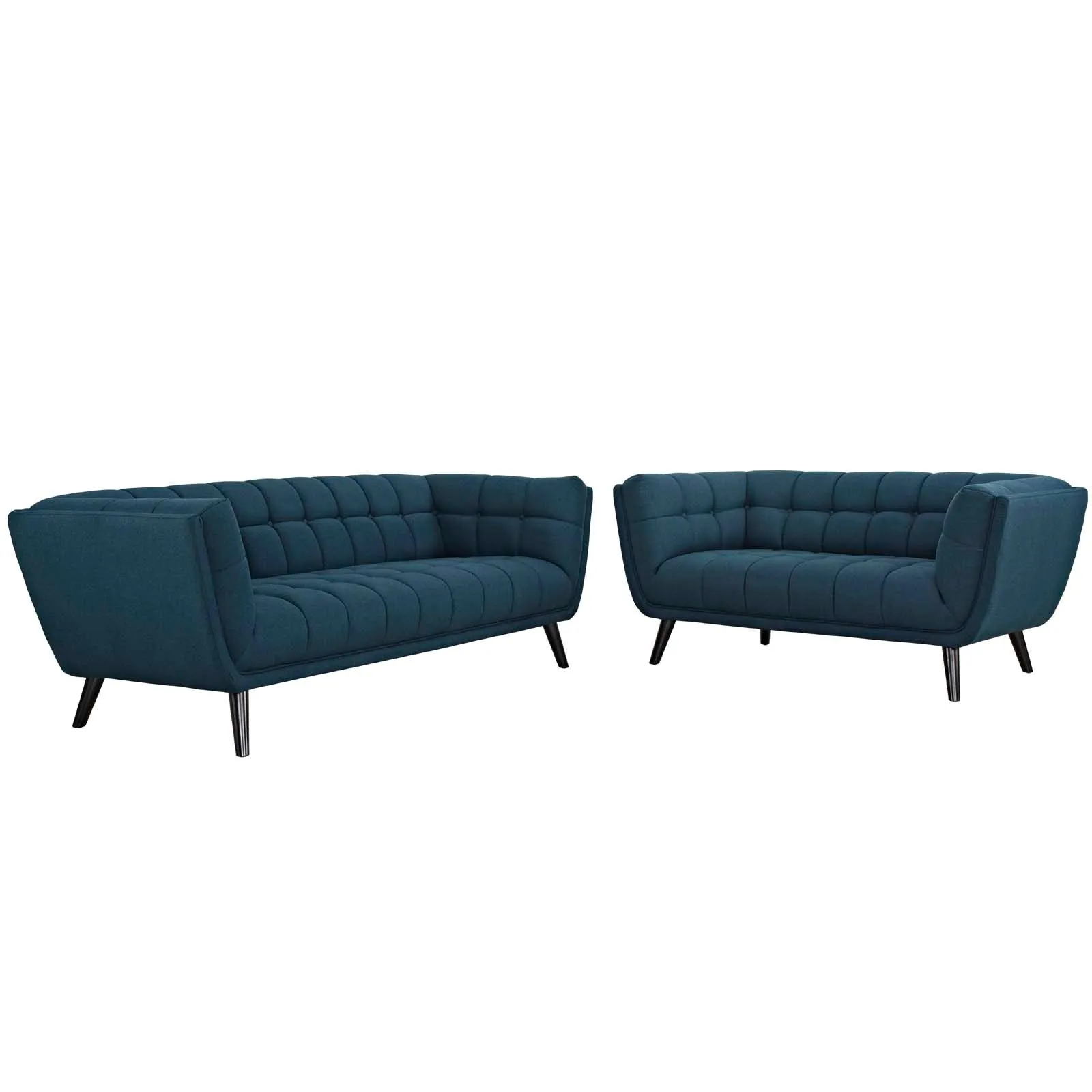 Bestow 2 Piece Upholstered Fabric Sofa and Loveseat Set by Modway