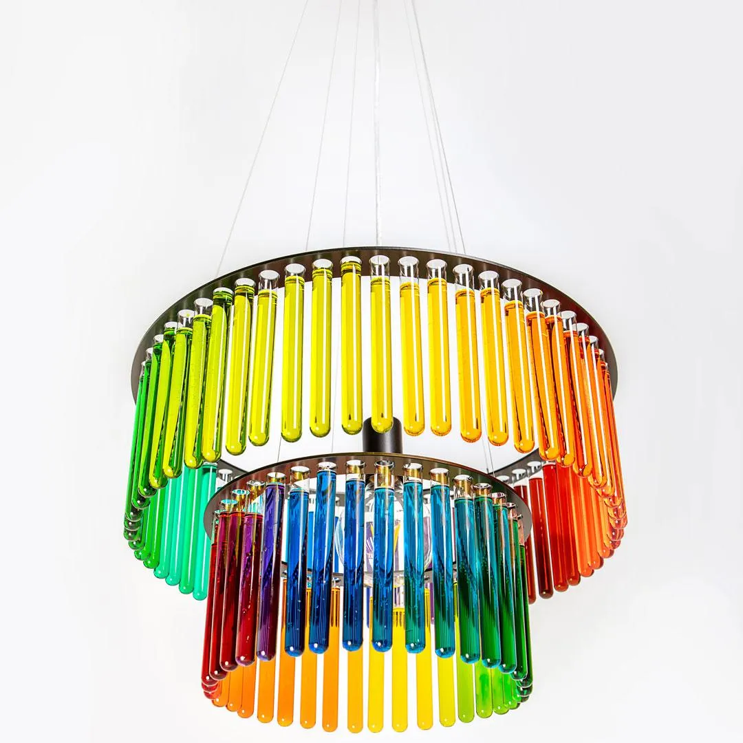 Black Maria SC Test Tube Chandelier - Double