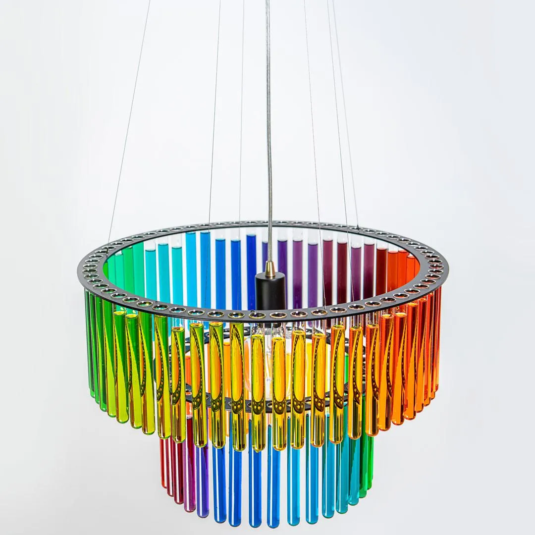 Black Maria SC Test Tube Chandelier - Double