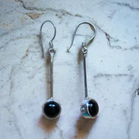 Black Onyx Long Dangle Earring