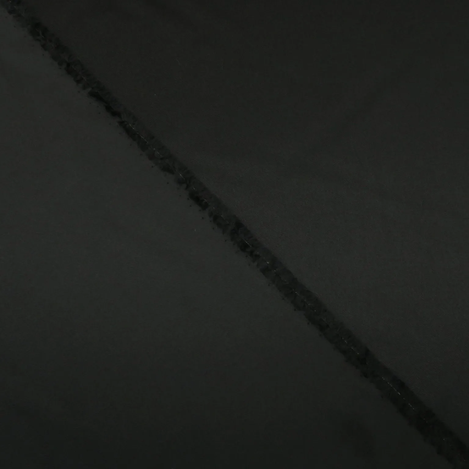 Black Solid Silk Mikado Fabric