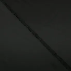Black Solid Silk Mikado Fabric