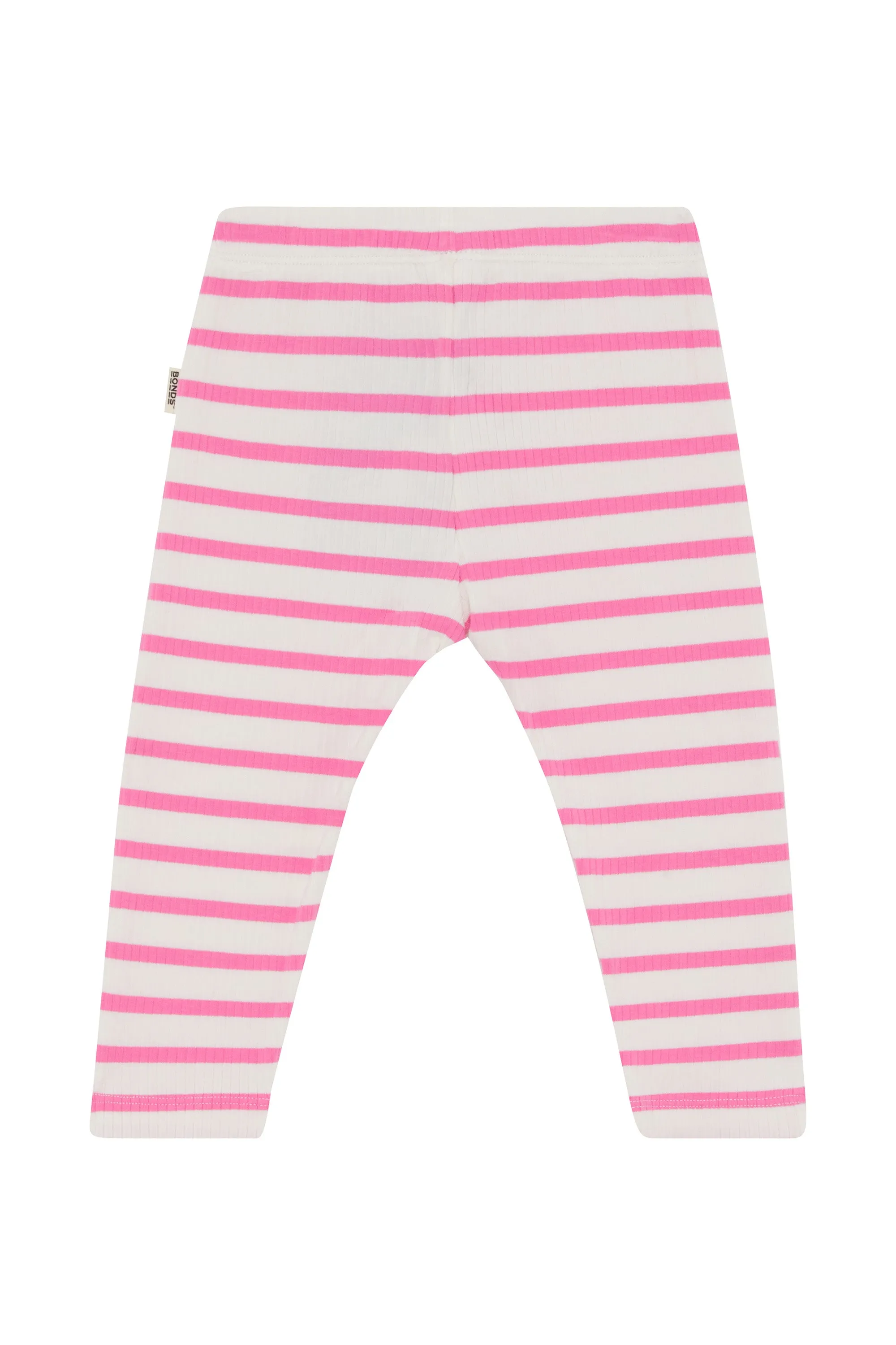 Bonds Wide Needle Rib Legging - Lolly Ice Pink/Marscapone