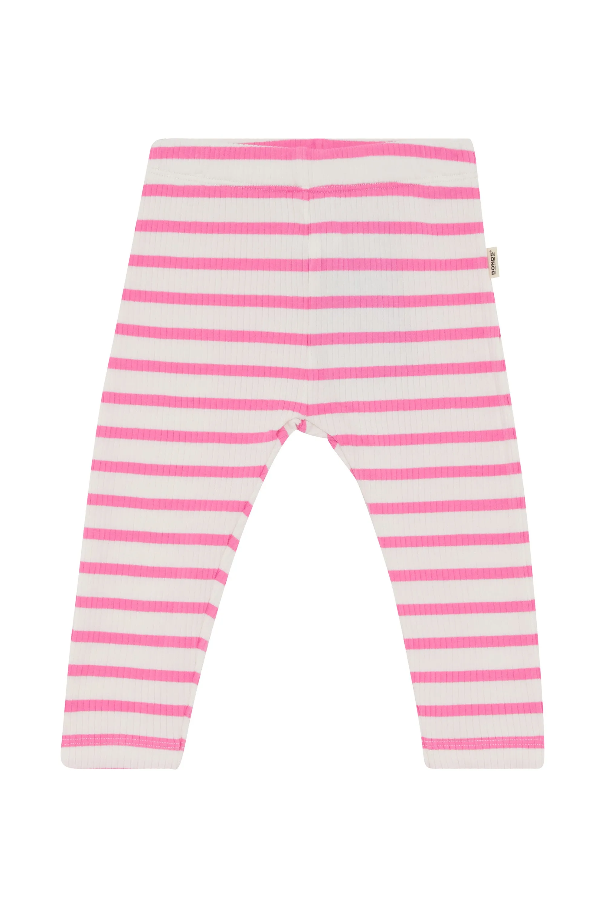 Bonds Wide Needle Rib Legging - Lolly Ice Pink/Marscapone