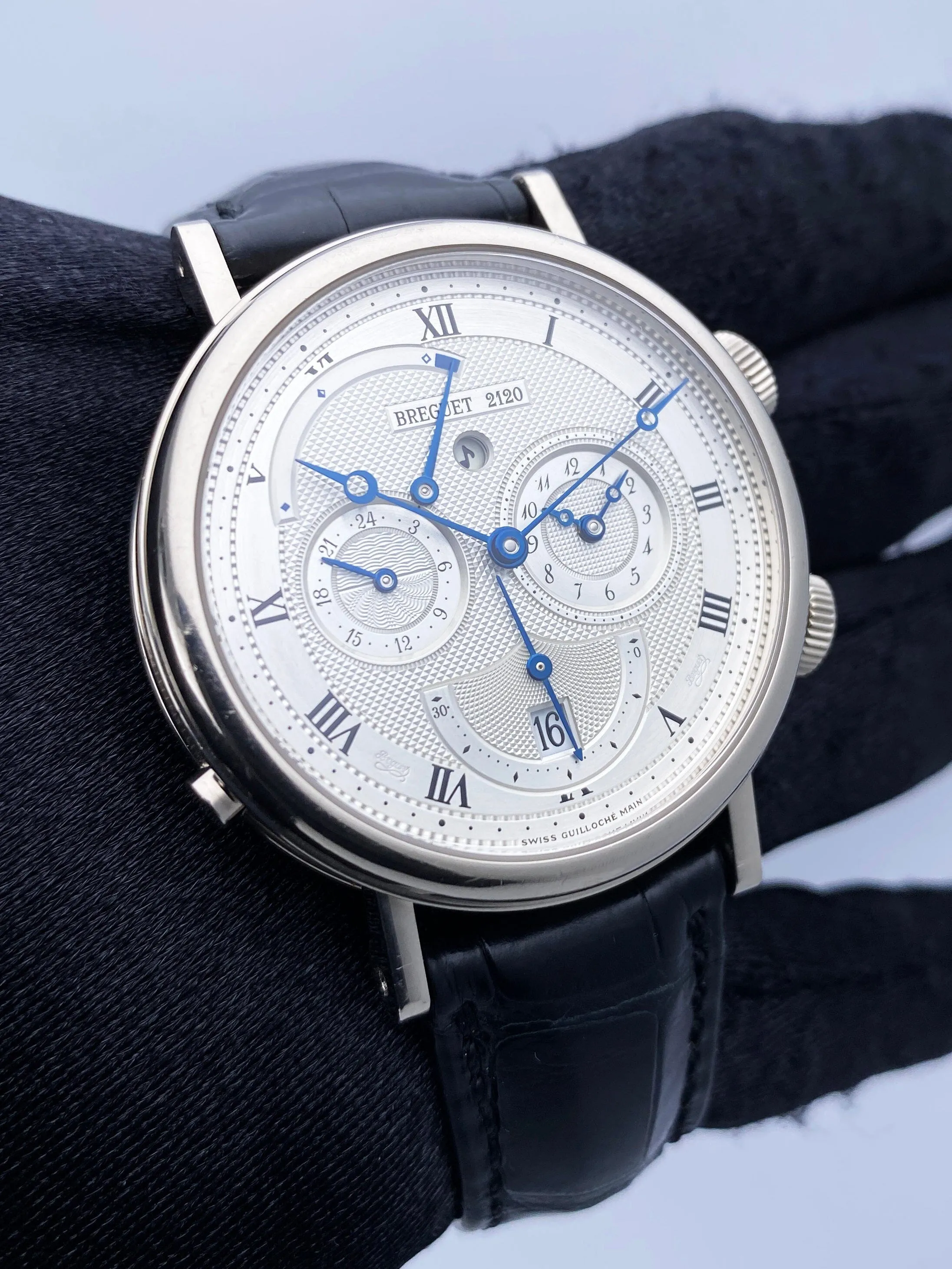 Breguet Classique 5707 18K White Gold Mens Watch With Box