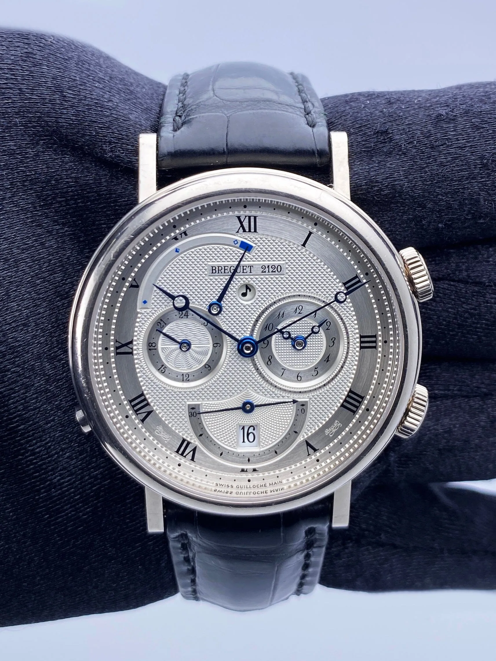Breguet Classique 5707 18K White Gold Mens Watch With Box
