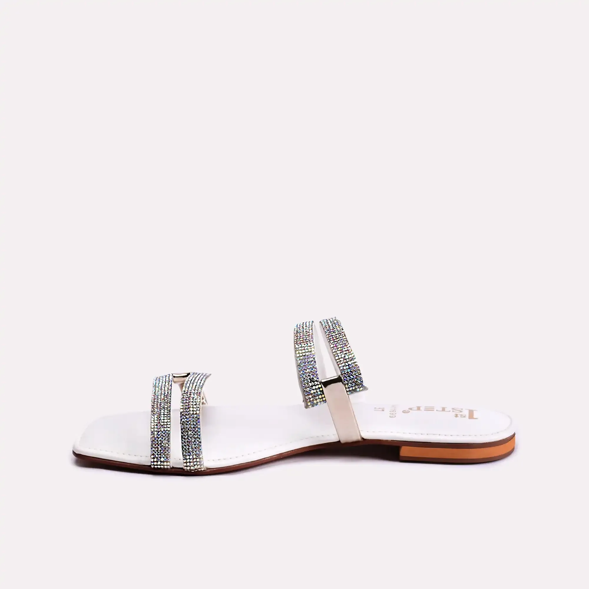 Caroline White Fancy Slippers 0411699