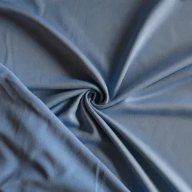 Chambray Blue Micro Velour Polartec Fleece Knit Fabric