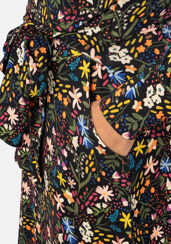Chase Ditsy Floral Print Viscose Midi Dress