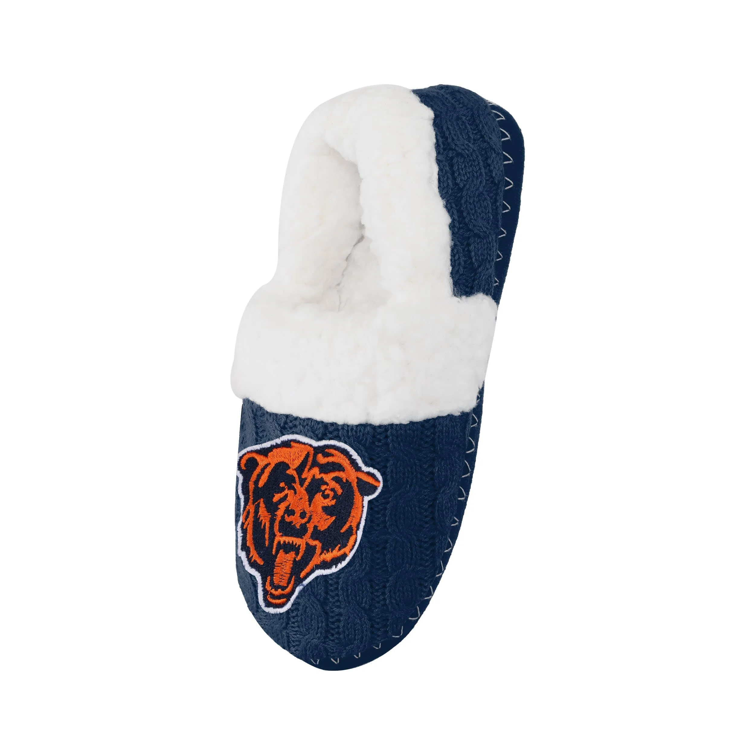 Chicago Bears NFL Womens Team Color Fur Moccasin Slippers