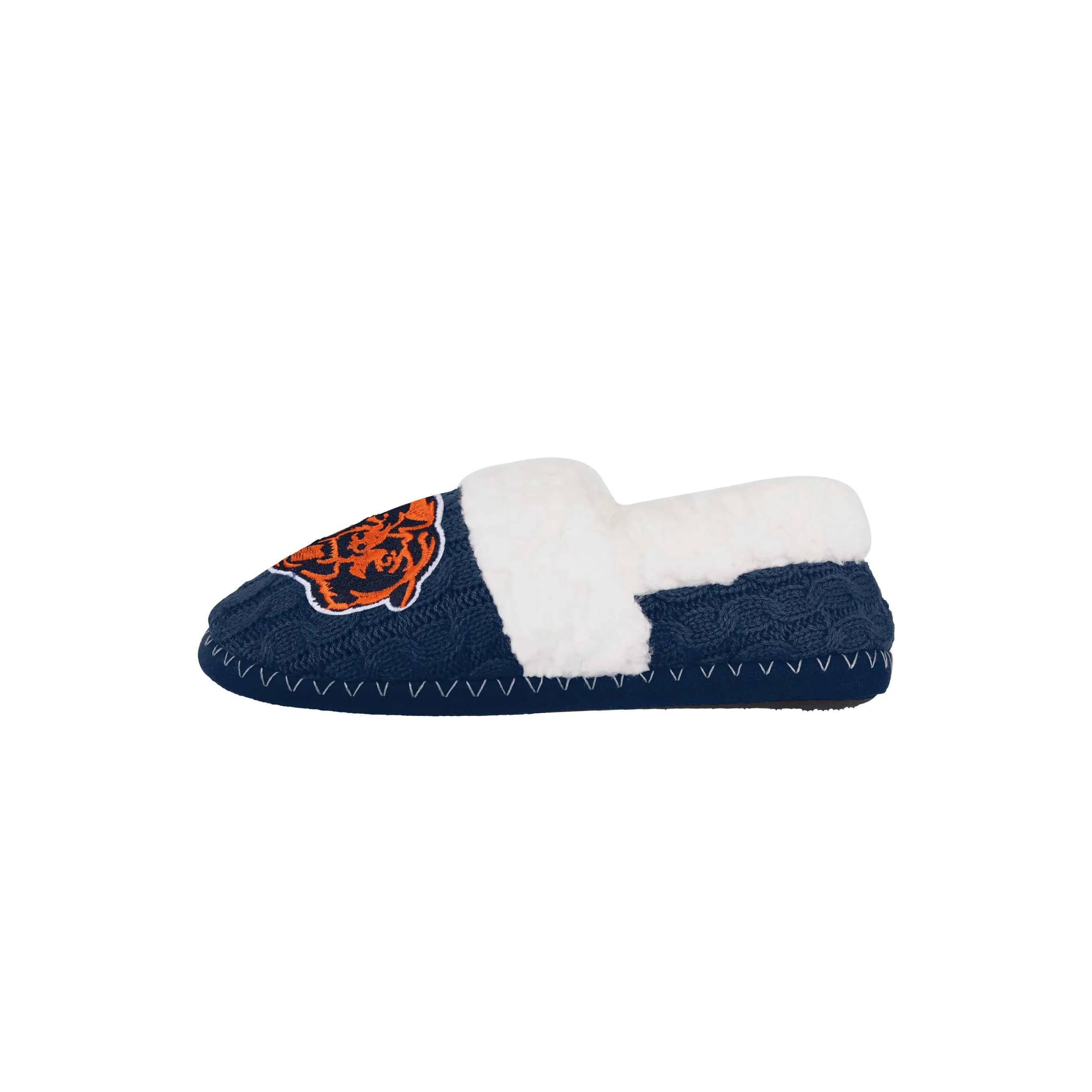 Chicago Bears NFL Womens Team Color Fur Moccasin Slippers