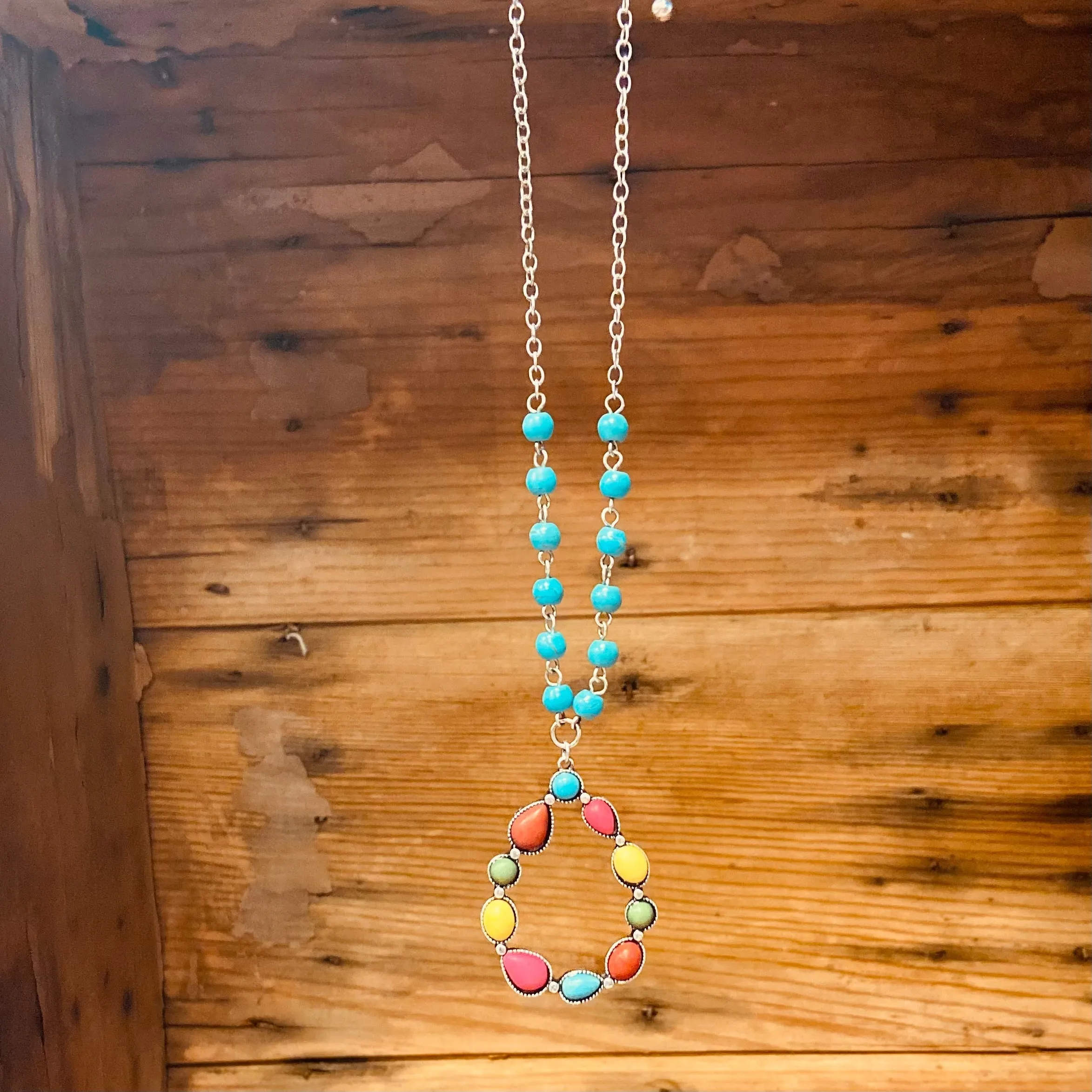 Color Me All Over Tear Drop Necklace