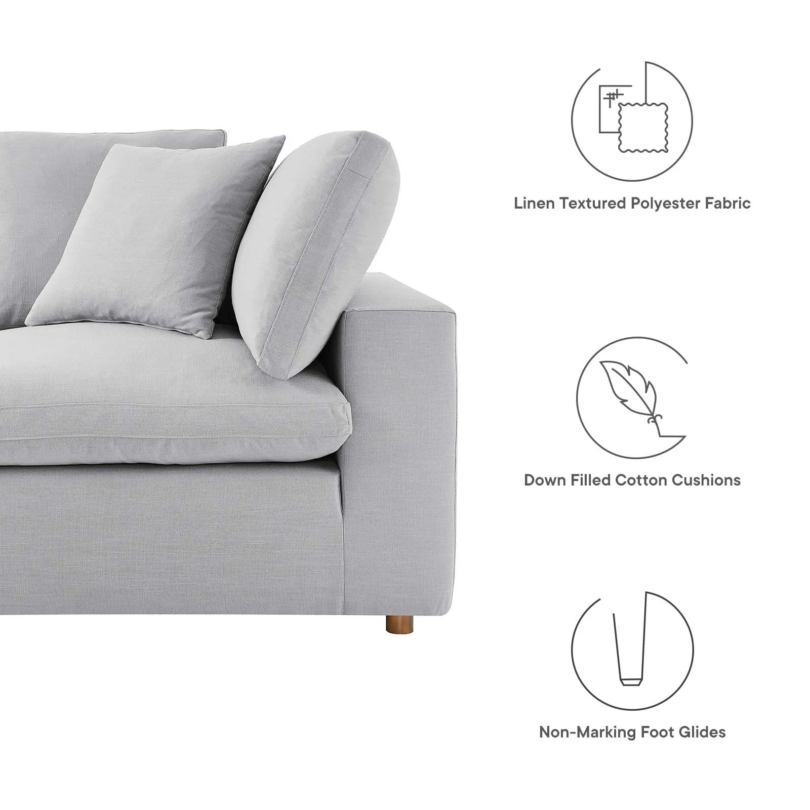 Commix Down Filled Overstuffed 2 Piece Sectional Sofa Set by Modway
