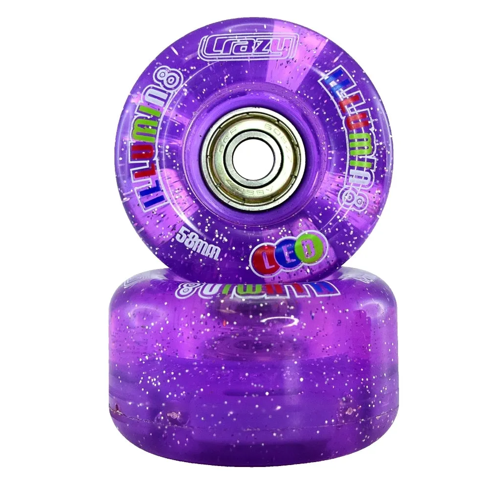 Crazy Skates Illumin8 LED Light Up Wheels 2/PACK