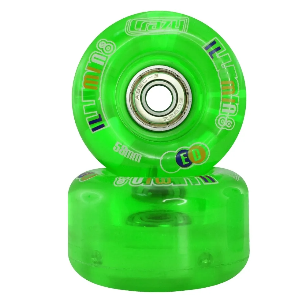 Crazy Skates Illumin8 LED Light Up Wheels 2/PACK