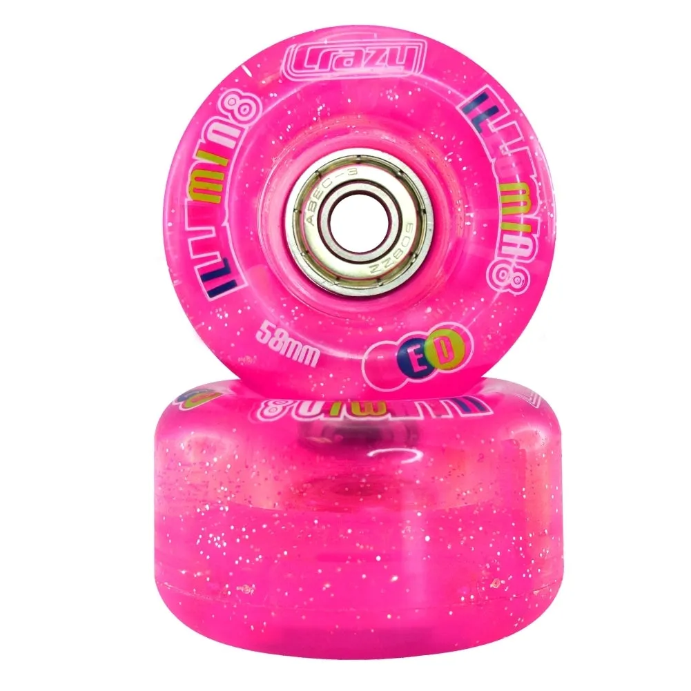 Crazy Skates Illumin8 LED Light Up Wheels 2/PACK