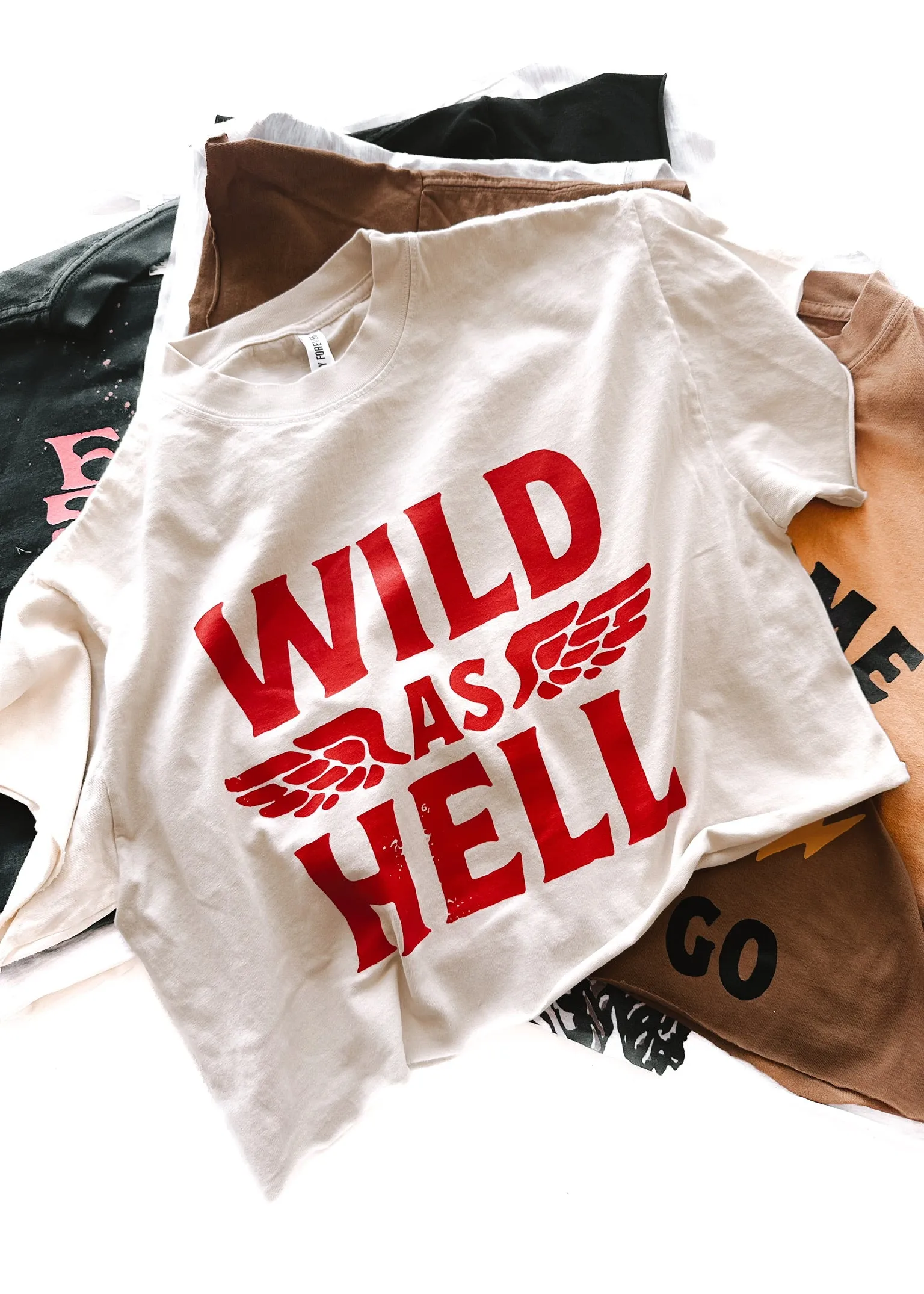 CROPPED WILD AS HELL GRAPHIC TEE