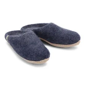 Egos Felted Wool Mule Slippers, Blue