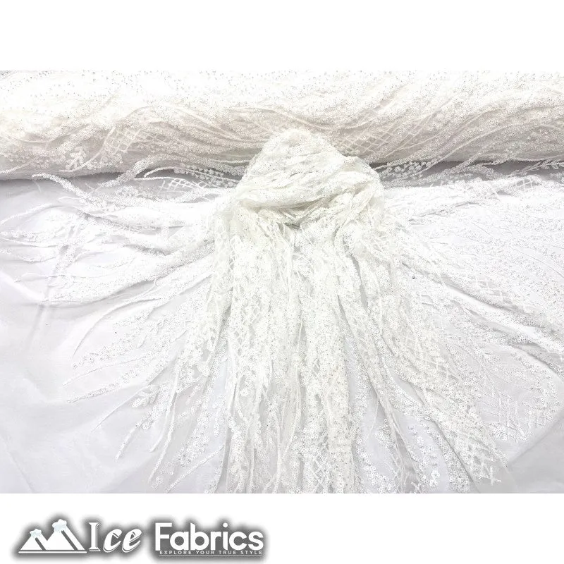 Embroidered Beaded Sequin Fabric Shiny