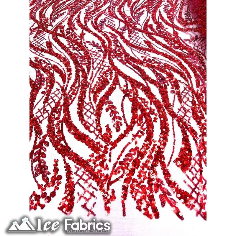 Embroidered Beaded Sequin Fabric Shiny