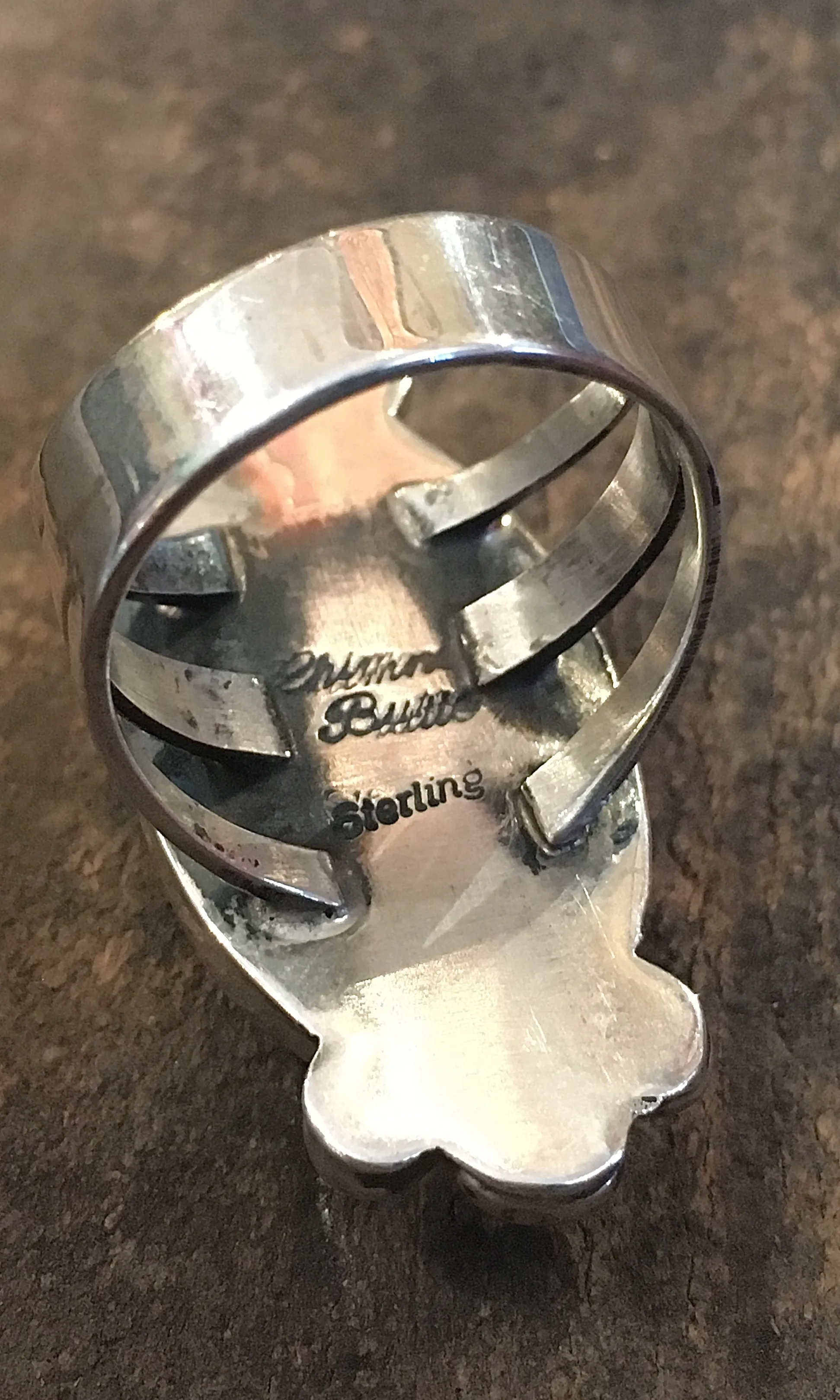 FEELING BLUE Chimney Butte Sterling Silver & Bisbee Turquoise Ring, Size 9