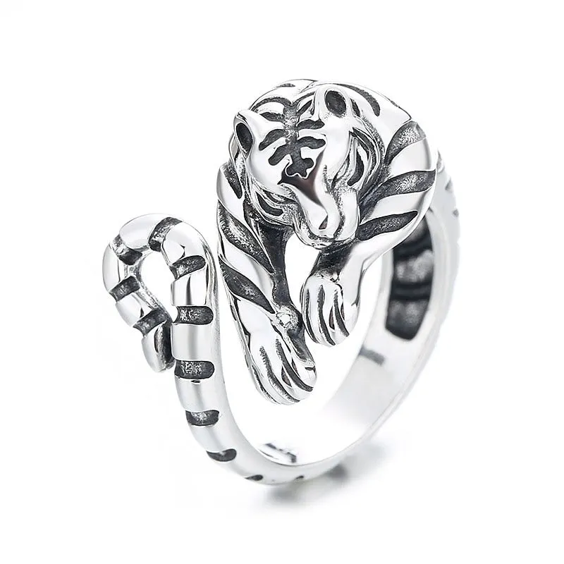 Ferocious Tiger Open Ring