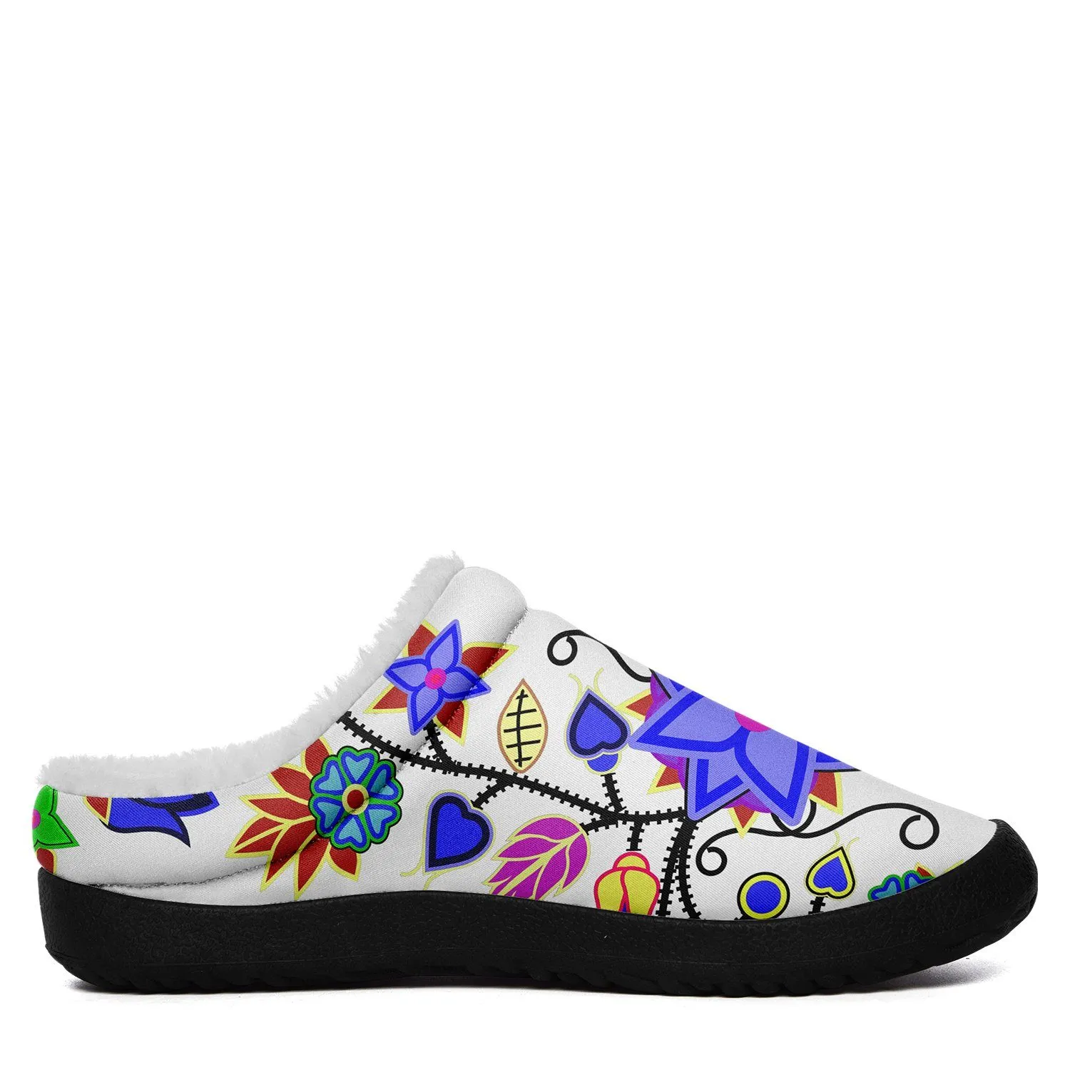 Floral Beadwork Seven Clans White Ikinnii