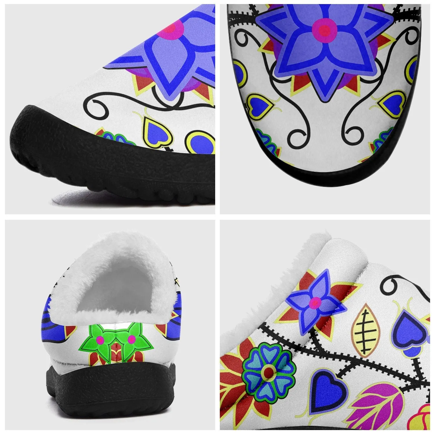 Floral Beadwork Seven Clans White Ikinnii
