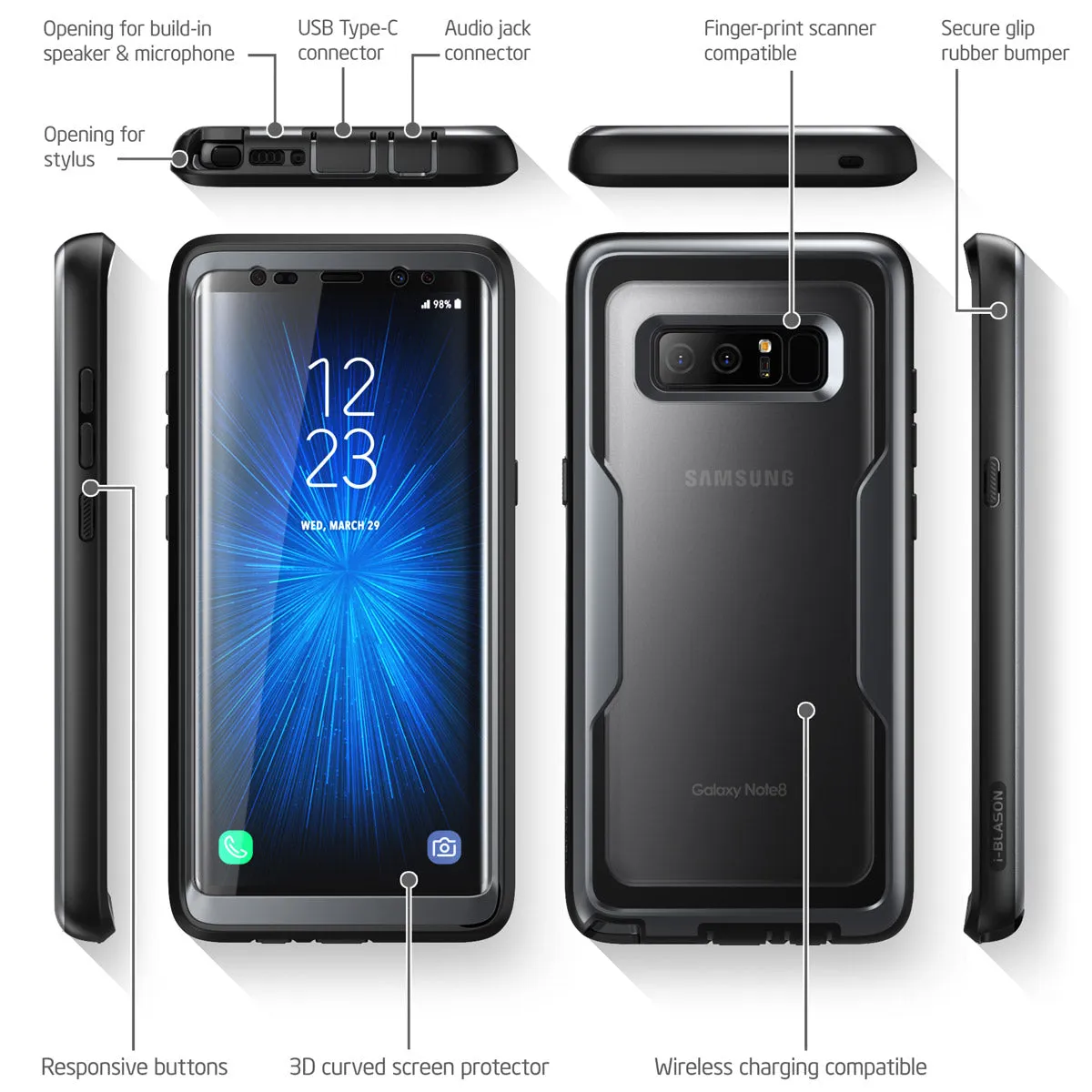 Galaxy Note 8 Magma Case(open box) - Black