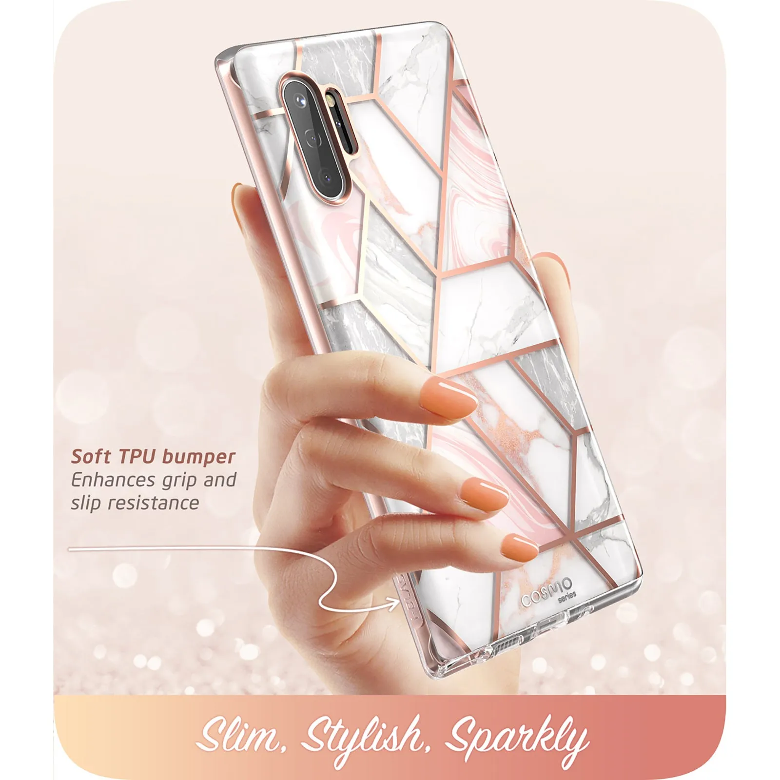 Galaxy Note10 Plus Cosmo Case(open box) - Marble Pink