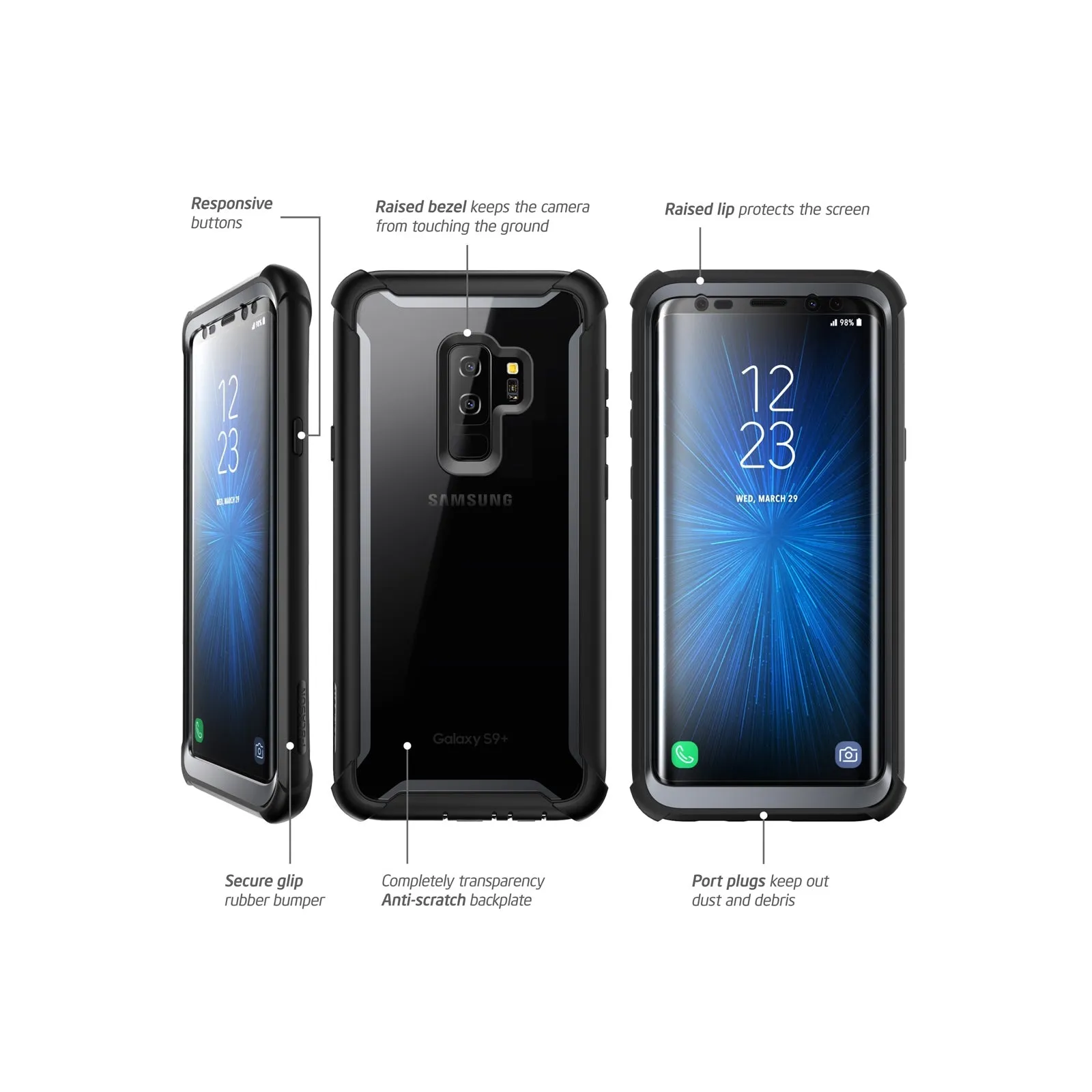 Galaxy S9 Plus Ares Case(open box) - Black
