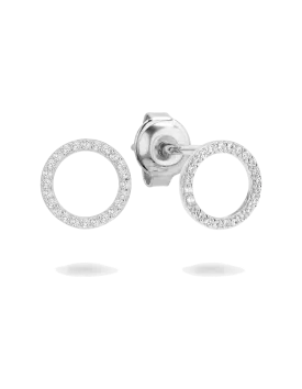 Georgini Ara Rhodium Earrings w/ CZ - Silver