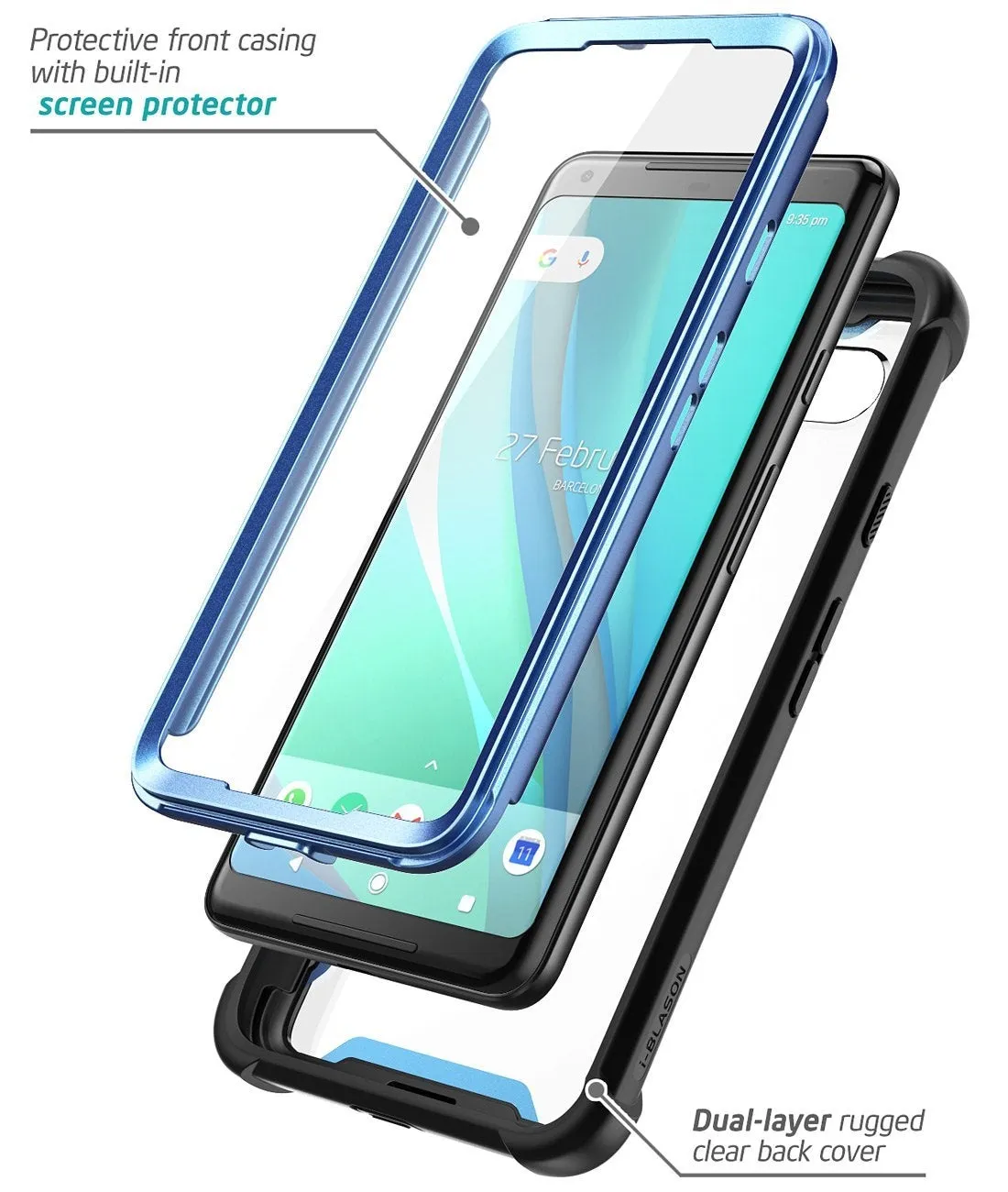 Google Pixel 2 XL Ares Case(open box)-Blue