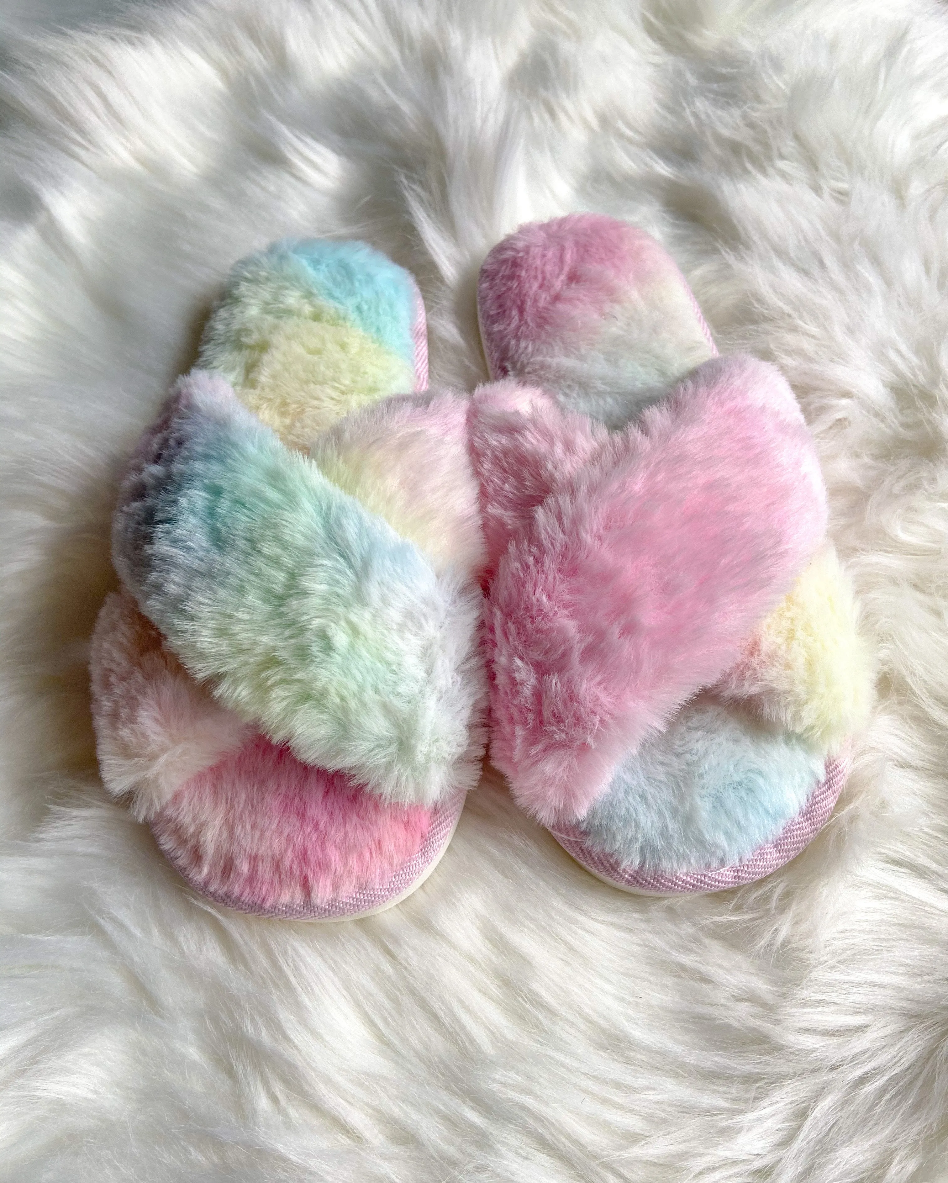 In The Clouds Tie Dye Slippers