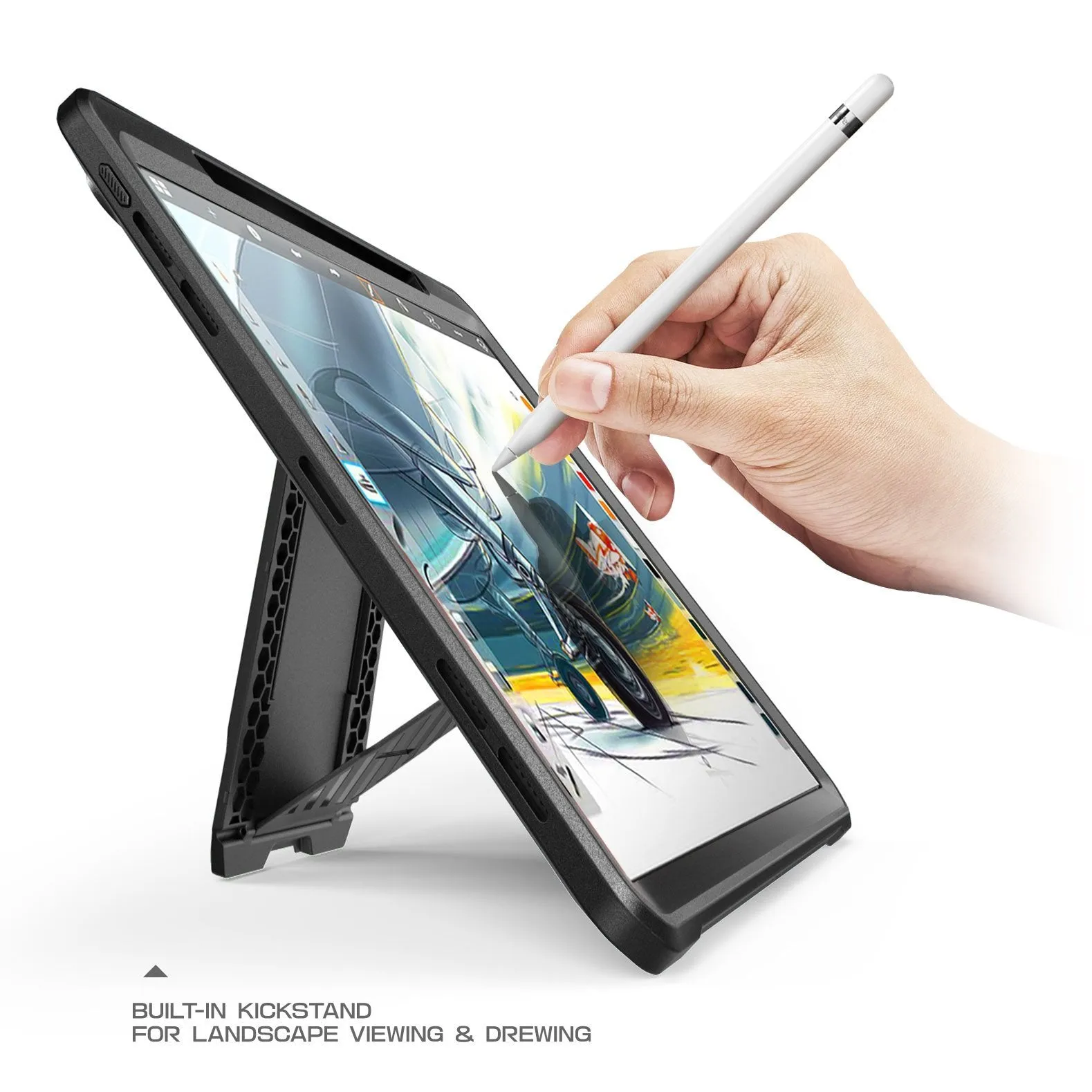 iPad Pro 12.9 inch (2018) Unicorn Beetle Pro Full Body Case (Apple Pencil compatible)(open box)-Black