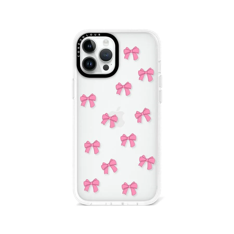 iPhone 12 Pro Max Pink Ribbon Bow Mini Phone Case