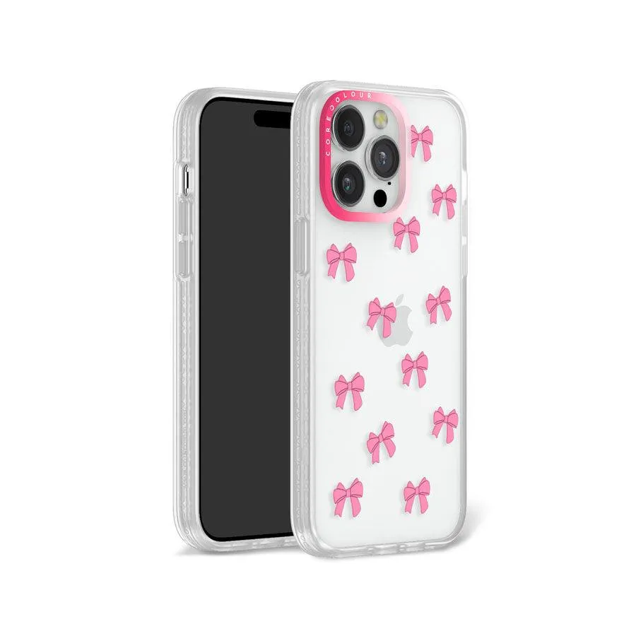 iPhone 12 Pro Max Pink Ribbon Bow Mini Phone Case